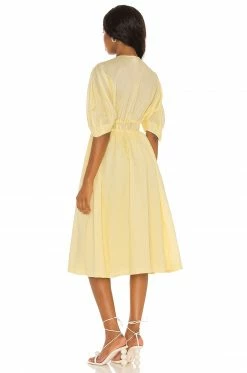 Best Sale ✨ Song Of Style Sonnet Midi 👗 Dress In Pale Yellow 😍 -Song of Style Sales Shop SOSR WD162 V3