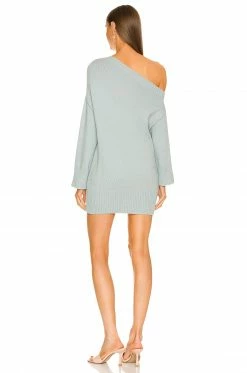 Best deal ⌛ Song Of Style Ailey Off The Shoulder Knit 👗 Dress In Pale Blue ❤️ -Song of Style Sales Shop SOSR WD184 V3
