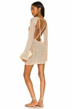 Outlet ๐ Song Of Style Caden Low Back Mini ๐ Dress In Oatmeal โค๏ธ