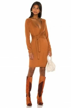 Budget ✨ Song Of Style Sammy Wrap 👗 Dress In Tan 🥰