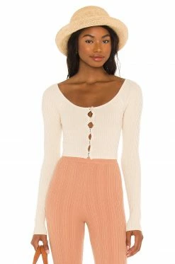 Outlet 🧨 Song Of Style Audra Shell Cardigan In Ivory ❤️