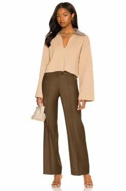 Best deal ⌛ Song Of Style Rayan Polo Pullover In Camel & Brown 🔔 -Song of Style Sales Shop SOSR WK64 V4