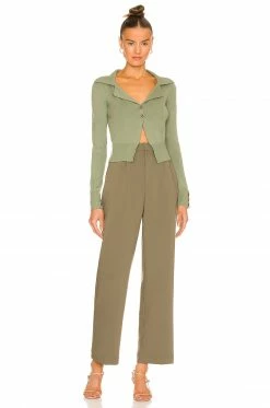 New 🌟 Song Of Style Alayna Collared Sweater In Sage Green ⌛ -Song of Style Sales Shop SOSR WK67 V4