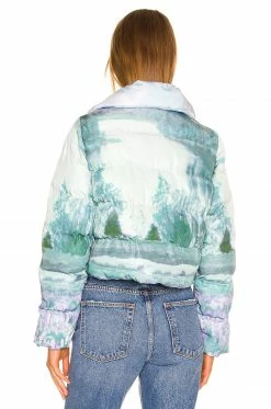 Coupon 🎉 Song Of Style Ezi Puffer Jacket In Blue Landscape 🎁 -Song of Style Sales Shop SOSR WO52 V4