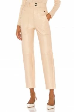 Cheapest โ๏ธ Song Of Style Seana Leather Pant In Khaki ๐