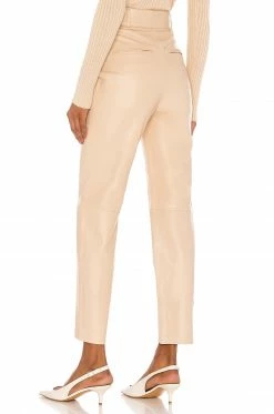 Cheapest ✔️ Song Of Style Seana Leather Pant In Khaki 😉 -Song of Style Sales Shop SOSR WP14 V3