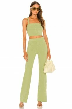 Discount 💯 Song Of Style Caspian Knit Pants In Tarragon 😉 -Song of Style Sales Shop SOSR WP64 V4