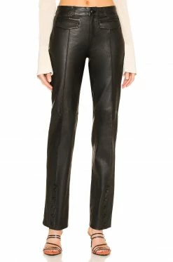 Cheap 🛒 Song Of Style Kelsey Leather Pant In Black 🤩