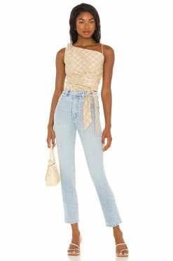 Best reviews of 🥰 Song Of Style Mira Crop Top In Yellow Plaid 🌟 -Song of Style Sales Shop SOSR WS142 V4