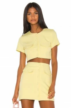 Discount 👍 Song Of Style Gala Top In Citrus Yellow 🛒