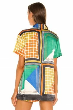 Cheap 👍 Song Of Style Elsie Top In Multi Geo Scarf 😀 -Song of Style Sales Shop SOSR WS150 V3