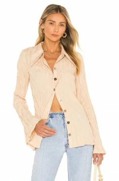 Discount ✨ Song Of Style Nicola Top In Beige ✨