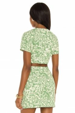 Buy ⭐ Song Of Style Gala Top In Green & Ivory 😉 -Song of Style Sales Shop SOSR WS156 V3