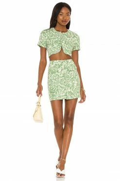 Buy ⭐ Song Of Style Gala Top In Green & Ivory 😉 -Song of Style Sales Shop SOSR WS156 V4