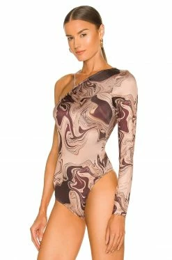 Outlet 🔔 Song Of Style Etney Bodysuit In Brown Marble 🔔 -Song of Style Sales Shop SOSR WS172 V4