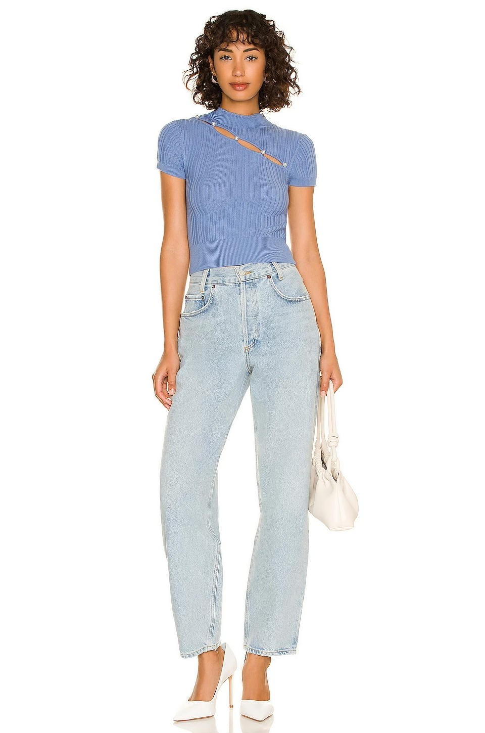 Top 10 😍 Song Of Style Kylin Short Sleeve Sweater In Ocean Blue 👍 6 Top 10 😍 Song Of Style Kylin Short Sleeve Sweater In Ocean Blue 👍 - Image 4