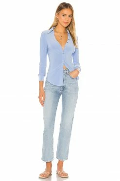 Outlet 🤩 Song Of Style Earnest Top In Cornflower Blue 🔥 -Song of Style Sales Shop SOSR WS93 V5